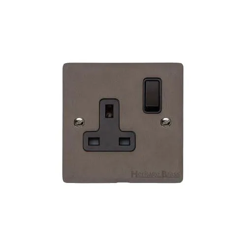 Elite Flat Plate Range-Matt Bronze-Single Socket (13 Amp)