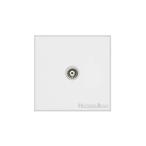Windsor Range-Matt White-1 Gang Isolated TV Coaxial Socket