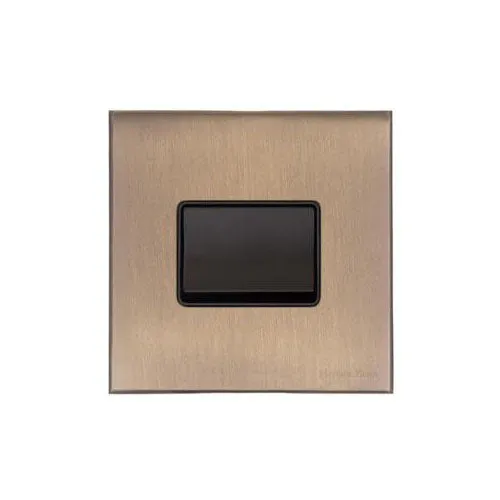 Windsor Range-Matt Antique Brass-6A Triple Pole Fan Isolator Switch