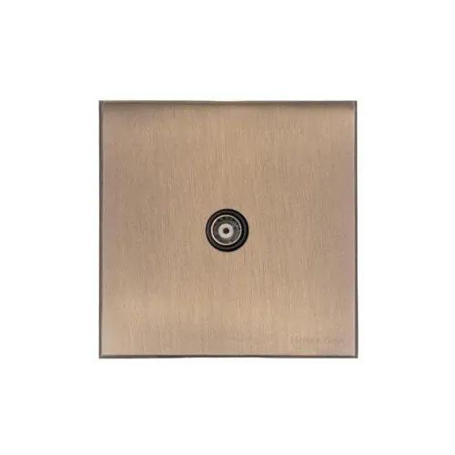 Windsor Range-Matt Antique Brass-1 Gang Non-Isolated TV Coaxial Socket