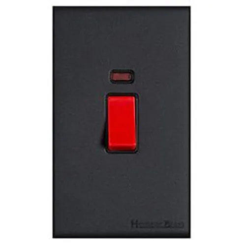 Windsor Range-Matt Black-45A DP Cooker Switch with Neon (tall plate)