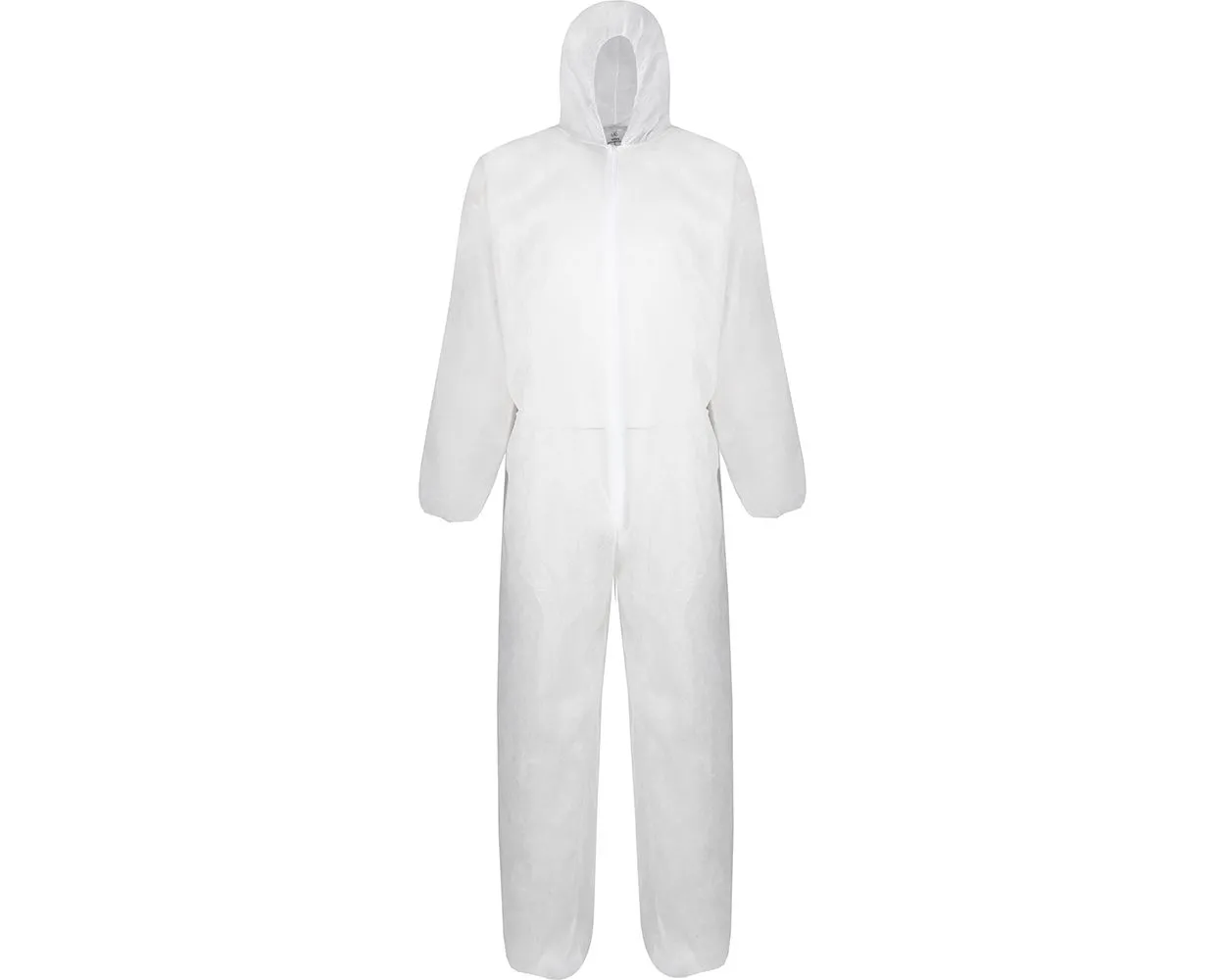Lightweight Disposable Polypropylene Zip Front Coverall - Case of 100