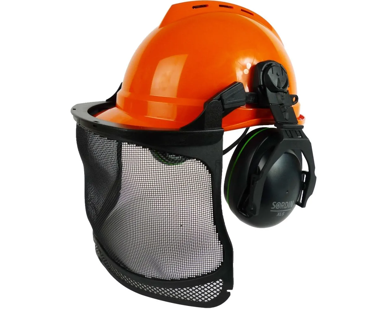MSA ‘V Gard 500’ Orange Helmet Set C/W Heavy-Duty Muffs