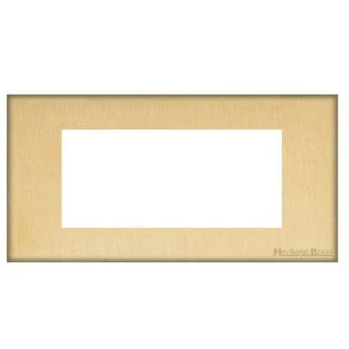 Windsor Range-Satin Brass-4 Module Euro Plate