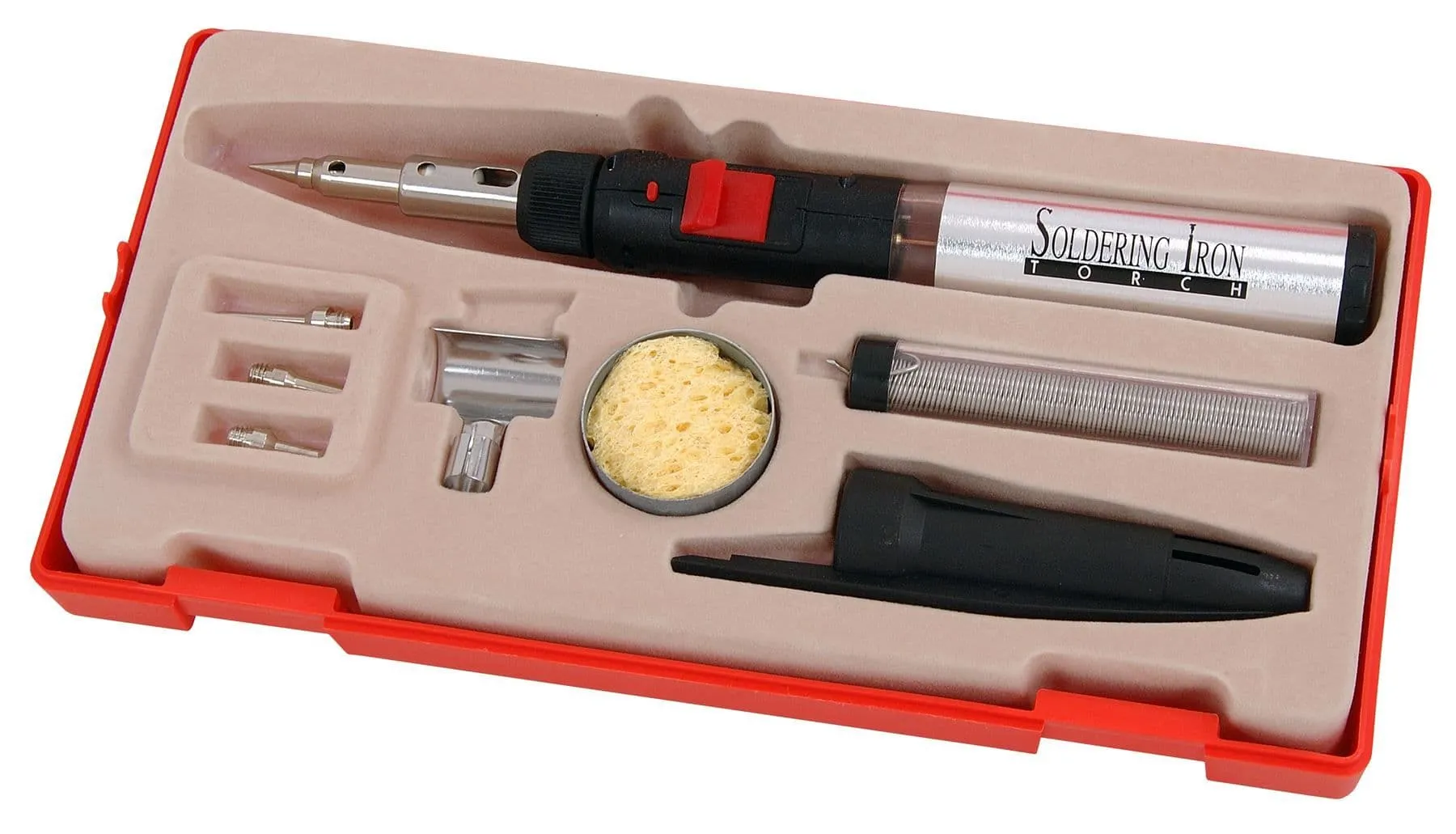 Professional Gas Soldering Iron And Hot Air Torch Set - With Accessories