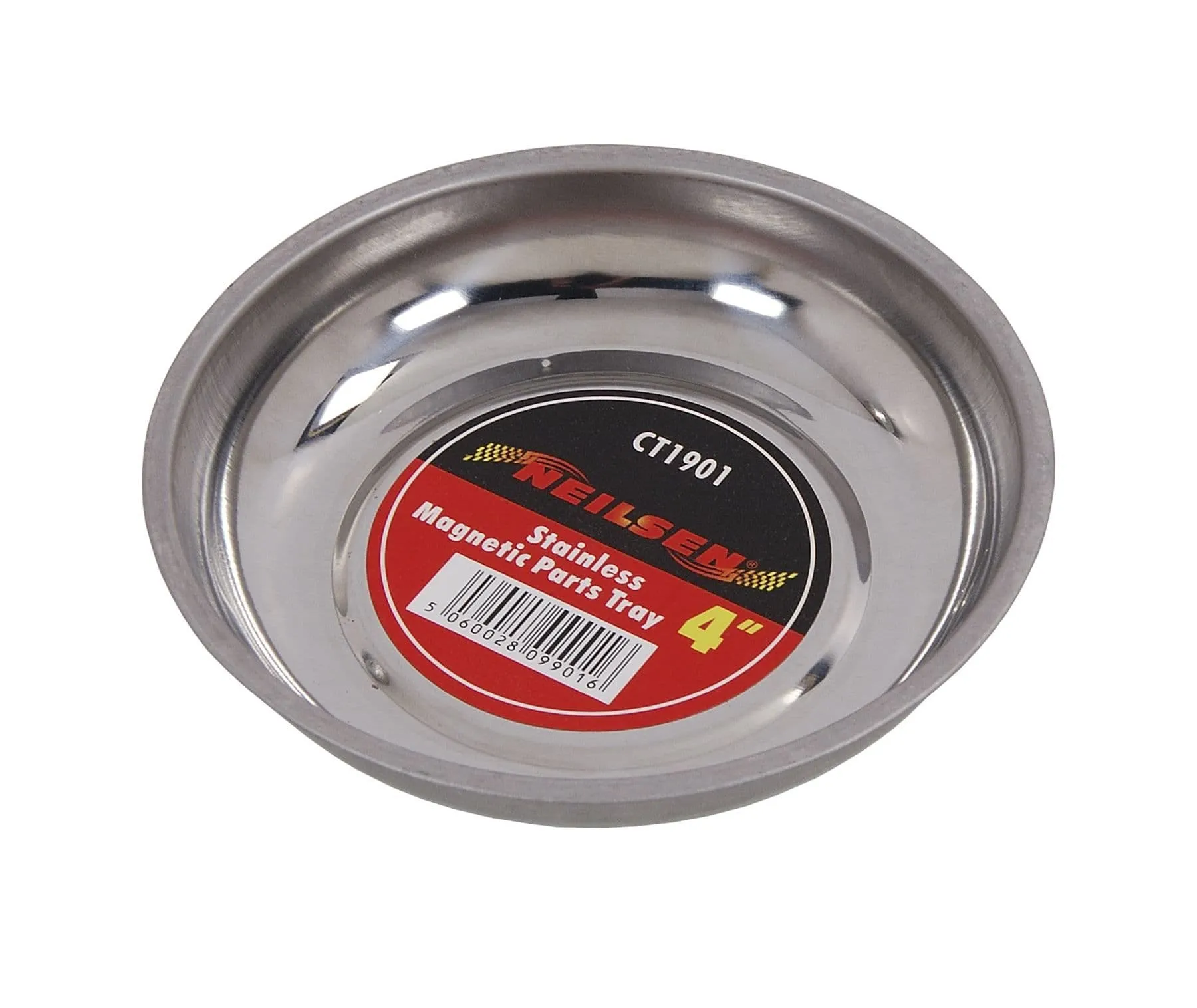 Round Magnetic Parts Dish Tray 4" (100mm) Stainless Steel