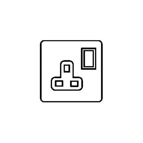 Elite Flat Plate Range-Satin Brass-Single Socket (13 Amp)