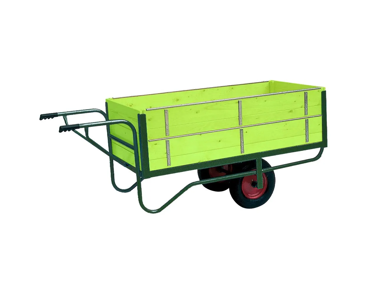 Platform Truck with ‘Push’ Handles To One End, Forward Wheels and 16” Sides, Small Size