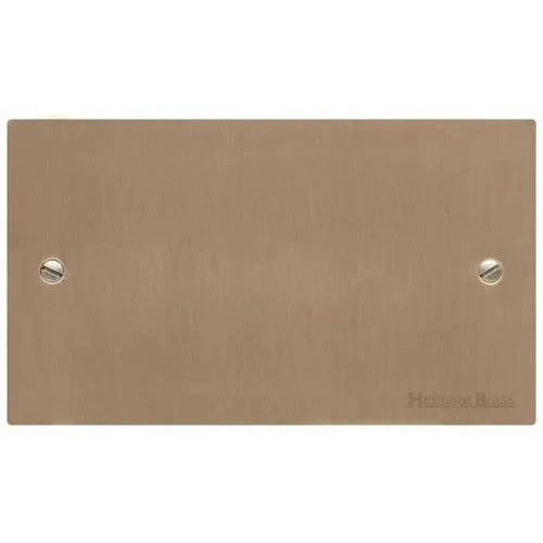 Elite Flat Plate Range-Antique Brass-Double Blank Plate