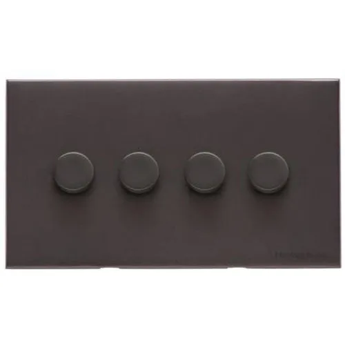 Winchester Range-Matt Bronze-4 Gang LED Dimmer (Compatible with LED Lamps)