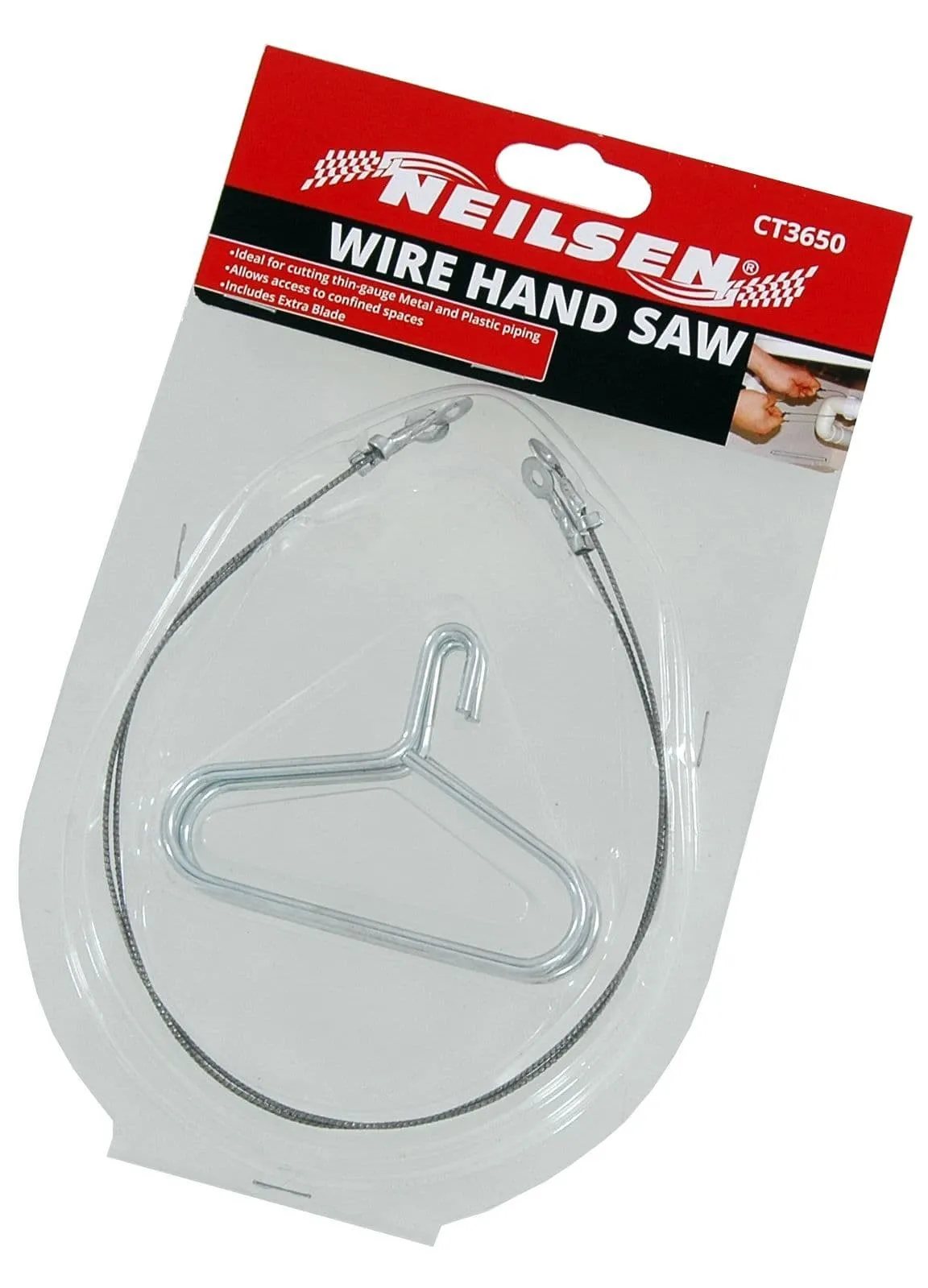 Wire Hand Saw + Spare Blade For Cutting Metal & Plastic