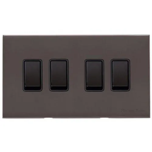 Windsor Range-Matt Bronze-Switched Spur with Neon (13 Amp)