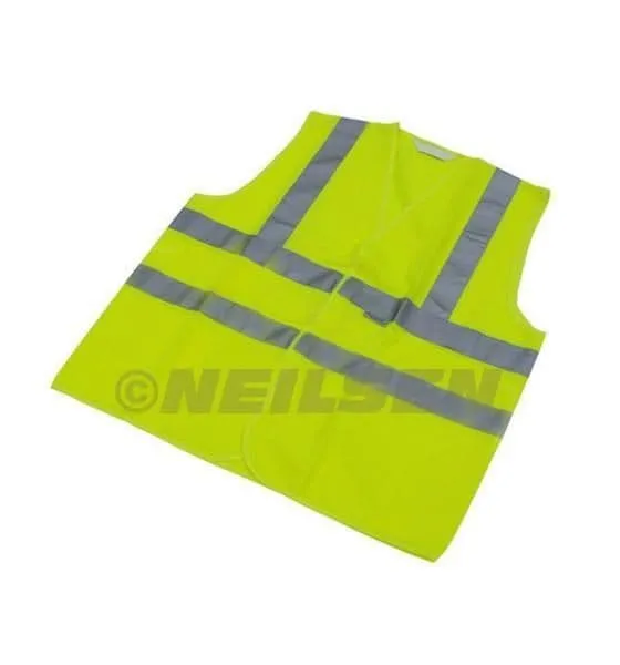 Xxl Size Hi Vis Vest Yellow High Viz Visibility Waistcoat Safety Work Reflective
